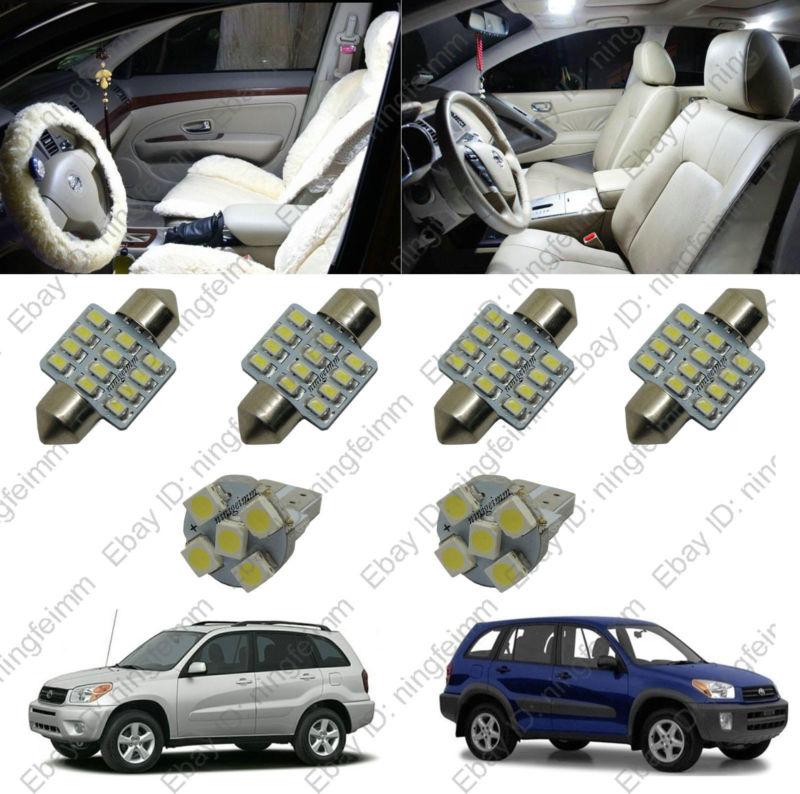 6x white led lights interior package kit for 2001-2005 toyota rav4 4##2#