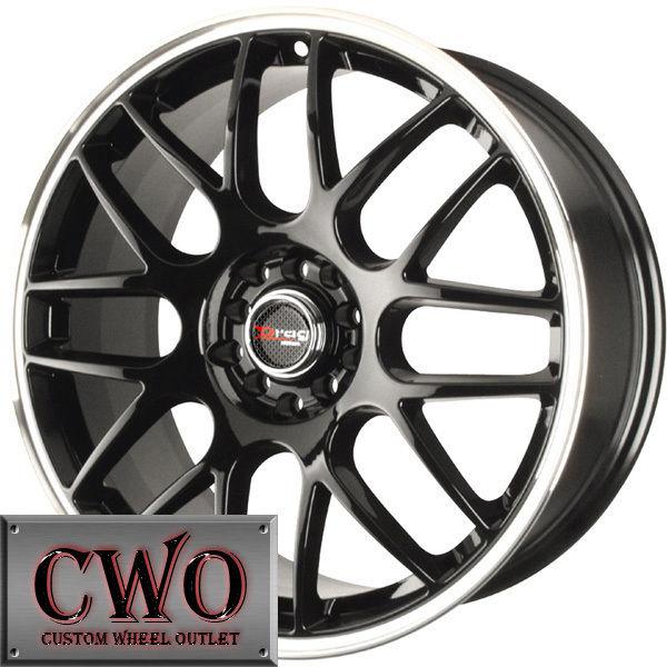 15 black drag dr-34 wheels rims 4x100/4x114.3 4 lug civic integra versa mini g5