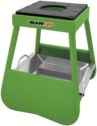 New msr podium-2 motocross/dirtbike stand aluminum, green, 17" tall