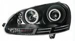 Anzousa 121345 black clear projector halo headlight with ccfl - (sold in pairs)