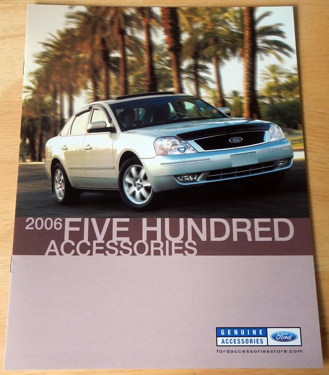 2006 ford 500 five hundred accessories catalog brochure