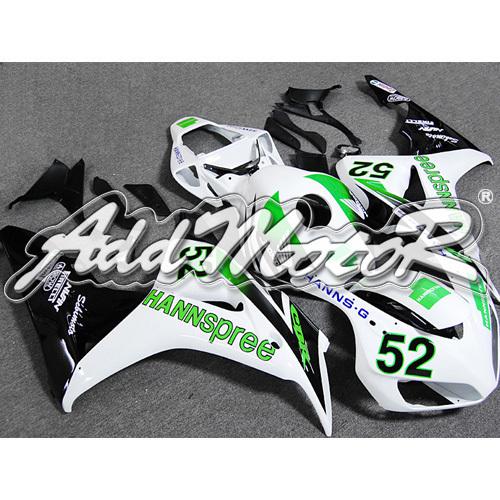 Injection molded fit fireblade cbr1000rr 06 07 black white 52# fairing 16n23