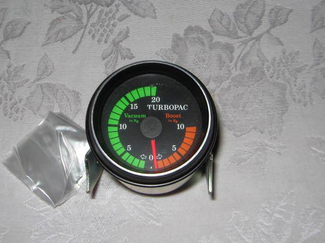 Turbo boost & vacuum gauge - stewart warner turbopac - 52 mm diameter  - 490acw