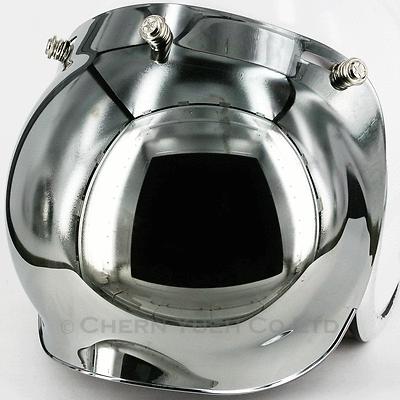 Nickel silver star snaps dot uv mirror silver chrome bubble lens shield visor 