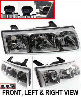 Clear lens new head lamp with bulbs right hand halogen rh passenger side parts