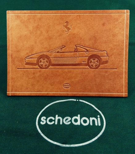 Ferrari 348 ts embossed schedoni leather 5x7 collectable