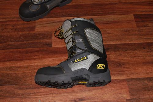 Klim gray gore-tex technical riding gear snow boots - size 11