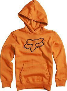 Fox racing legacy youth boys pull over hoody orange