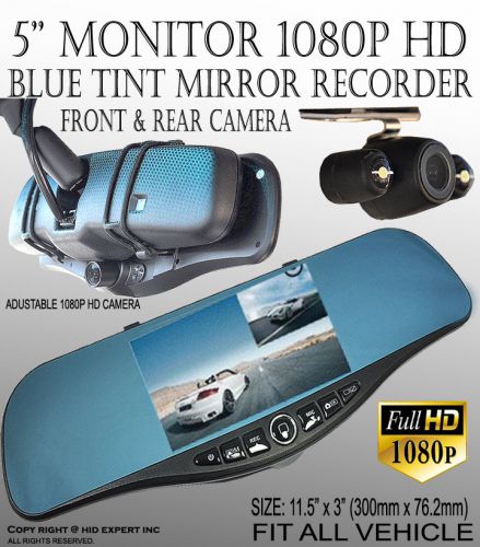 Icbeamer 5 inch hd 1080p front back camera recorder 300mm blue tint mi cx9441
