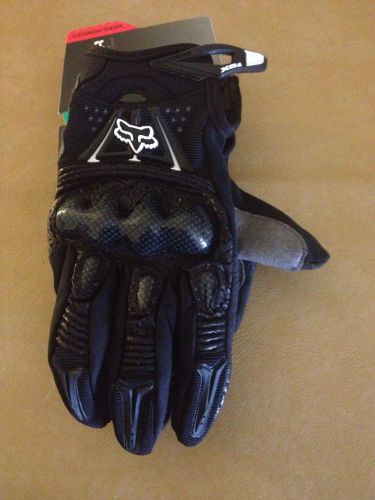 Nwt fox racing bomber gloves black mens motorcross size small 8 new