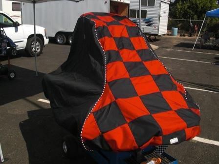 Quarter midget car cover &#034;full checkered&#034;