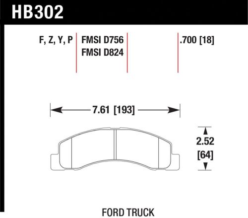 Hawk performance hb302y.700 disc brake pad