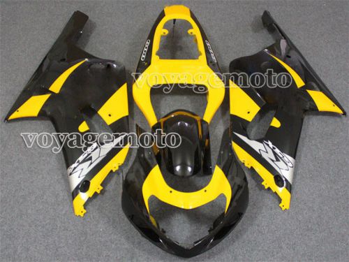 Black yellow complete injection fairing for 2001-2003 suzuki gsxr 600 750 k1 #26