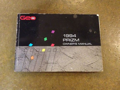 1994 geo prizm owners manual free shipping!