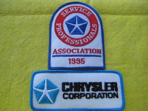 Chrysler and chrysler service professionals patches 5&#034;x2&#034; x3&#034; x 4&#034;