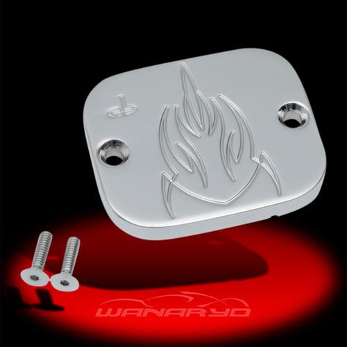 Master cylinder cover, chrome for 96-07 touring & 06-newer softtail and dyna