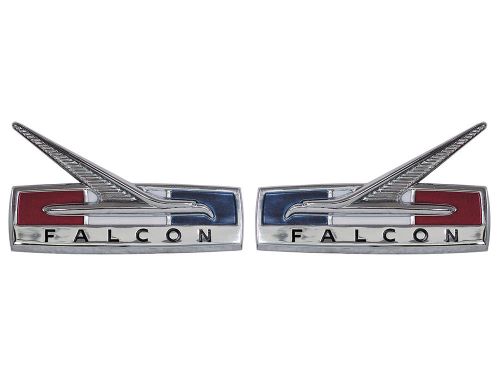 New 1964-65 falcon fender emblems lh rh front ornaments nameplates ford