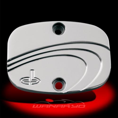 Waterfall rear master cylinder cover, chrome for 08-newer touring harley models