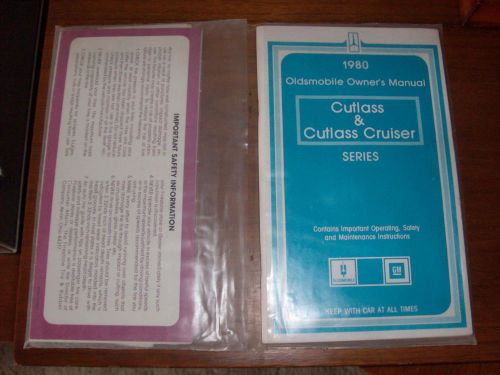 1980 oldsmobile cutlass owner&#039;s manual