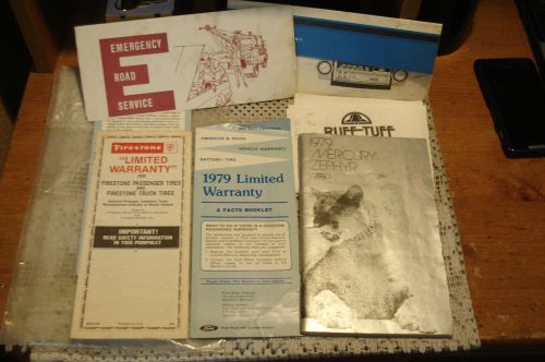 1979 mercury zephyr owners manual set glove box book plus extras original