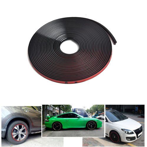 22&#034;car vehicle wheel rims protector tire guard line red for tiguan touareg black