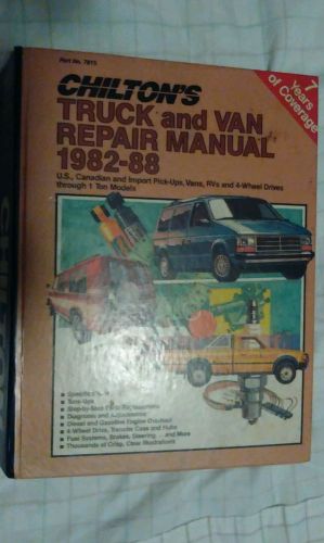 Vintage automobile repair manual chilton truck/van 82-88