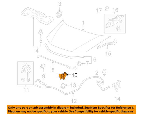 Honda oem hood-support rod holder 90602s10003