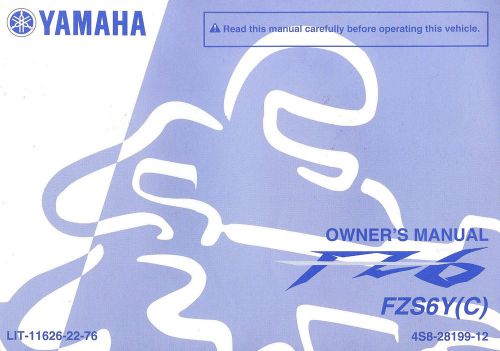 2009 yamaha fz6 fazer motorcycle owners manual -fzs6y(c)-yamaha-fzs6y-fzs 6