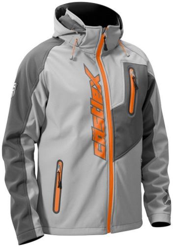 Castle x racewear barrier tri-lam mid layer fleece lined jacket  gray/orange