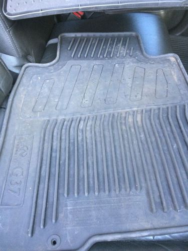 2008-2013 infinity g37 oem black rubber floor mats