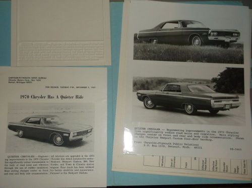 1970 chrysler press kit photo brochure