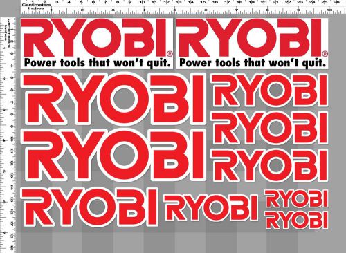 1 set ryobi power tools decal sticker printed die-cut vinyl out door