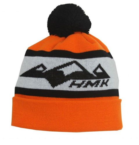 Hmk snowmobile gear knit pom beanie orange - hm5pomo