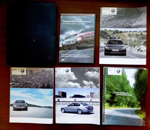 2006 2005 bmw 525 530 550 user guide owner&#039;s manual with black pouch + dvd!