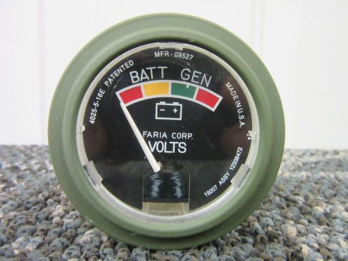 Faria military truck volt volts meter gauge m998 humvee hmmwv 19207 12338472 new