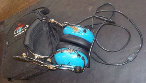 Sigtronics blue model s-40 aviation / pilot&#039;s radio headset w/ boom mic &amp; case