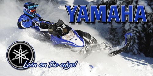 Yamaha snowmobile racing snocross garage banner - livin on the edge