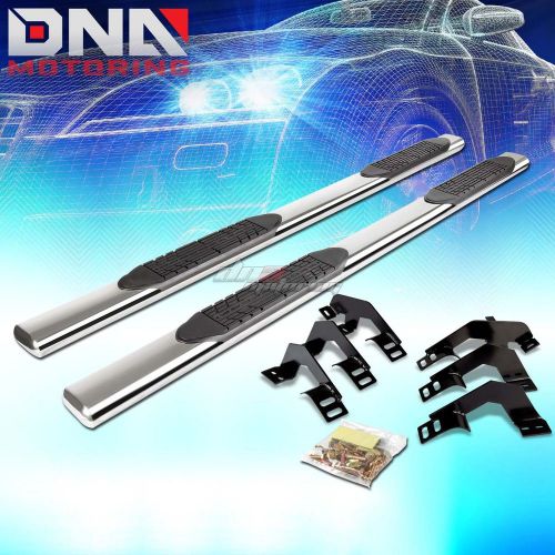 05-16 toyota tacoma double cab truck stainless 5&#034;oval nerf chrome side step bars