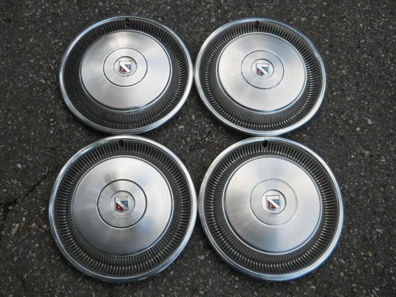 1960-70s set 4 vintage 15" wheel covers / hub caps buick olds chevy pontiac ford