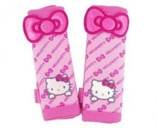 Hello kitty auto car seat belt cover one pair pink bow kk221