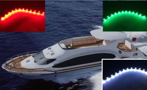 6x boat navigation led lighting red,green,white 12&#034; waterproof marine led strips
