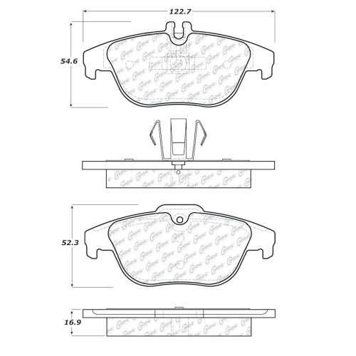 Posi-quiet ceramic w/shims &amp; hardware fits 2008-2013 mercedes-benz c30