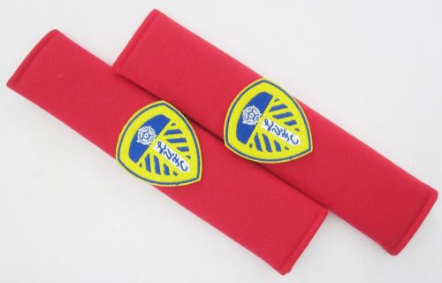 2 pcs car comfortable seat belt seatbelt shoulder pads cover leeds united fc r