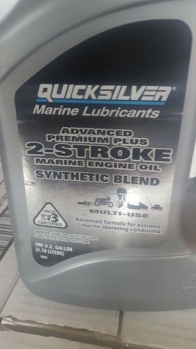 2 gallons quicksilver marine 2 stroke synthetic blend outboard oil tcw3