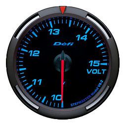 Defi racer gauge 60mm voltage meter df11901 blue