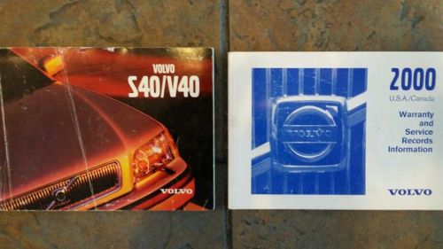 00 2000 volvo s40/v40 owners manuals!!!