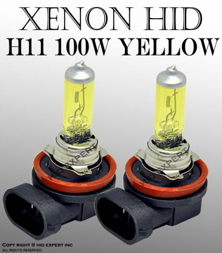 Icbeamer h11 100w x2 pcs fog light direct fit xenon hid super yellow g tg904