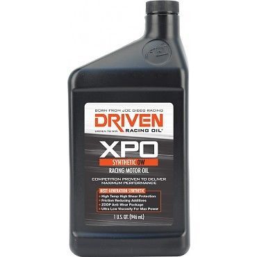 Joe gibbs driven racing oil 00406 xp0 sae 0w syntheic zddp high zinc quart each