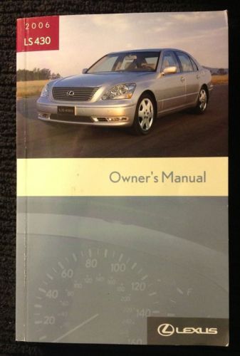 2006 lexus ls 430 owner&#039;s manual