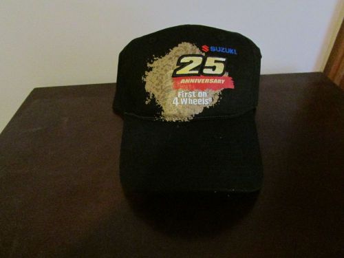 New suzuki 25th anniversary black baseball hat/cap, first on 4 wheels collector